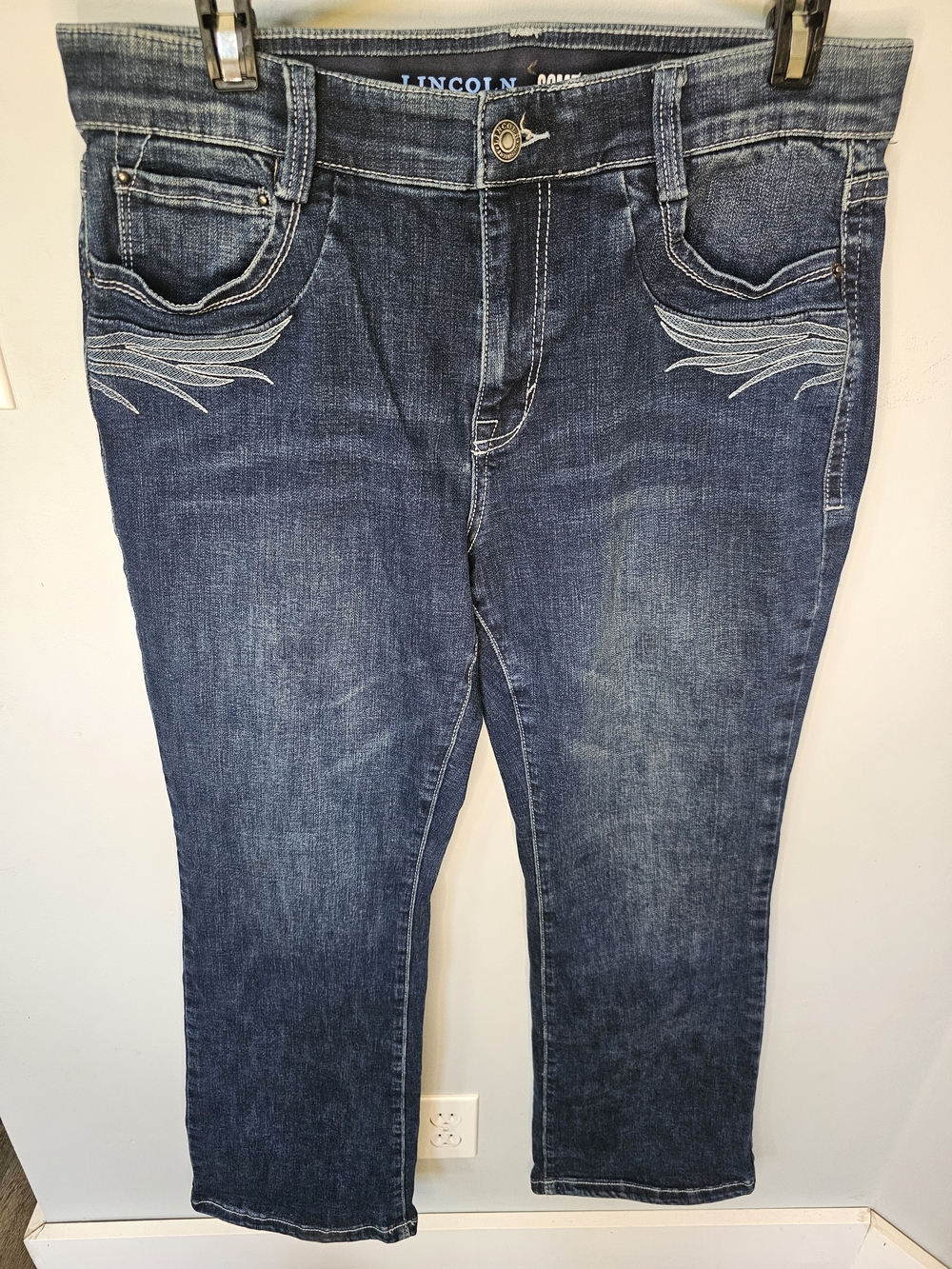 Lincoln Outfitters Comfort Flex Straight Leg Jeans Women's Size 12 Dark Wash
